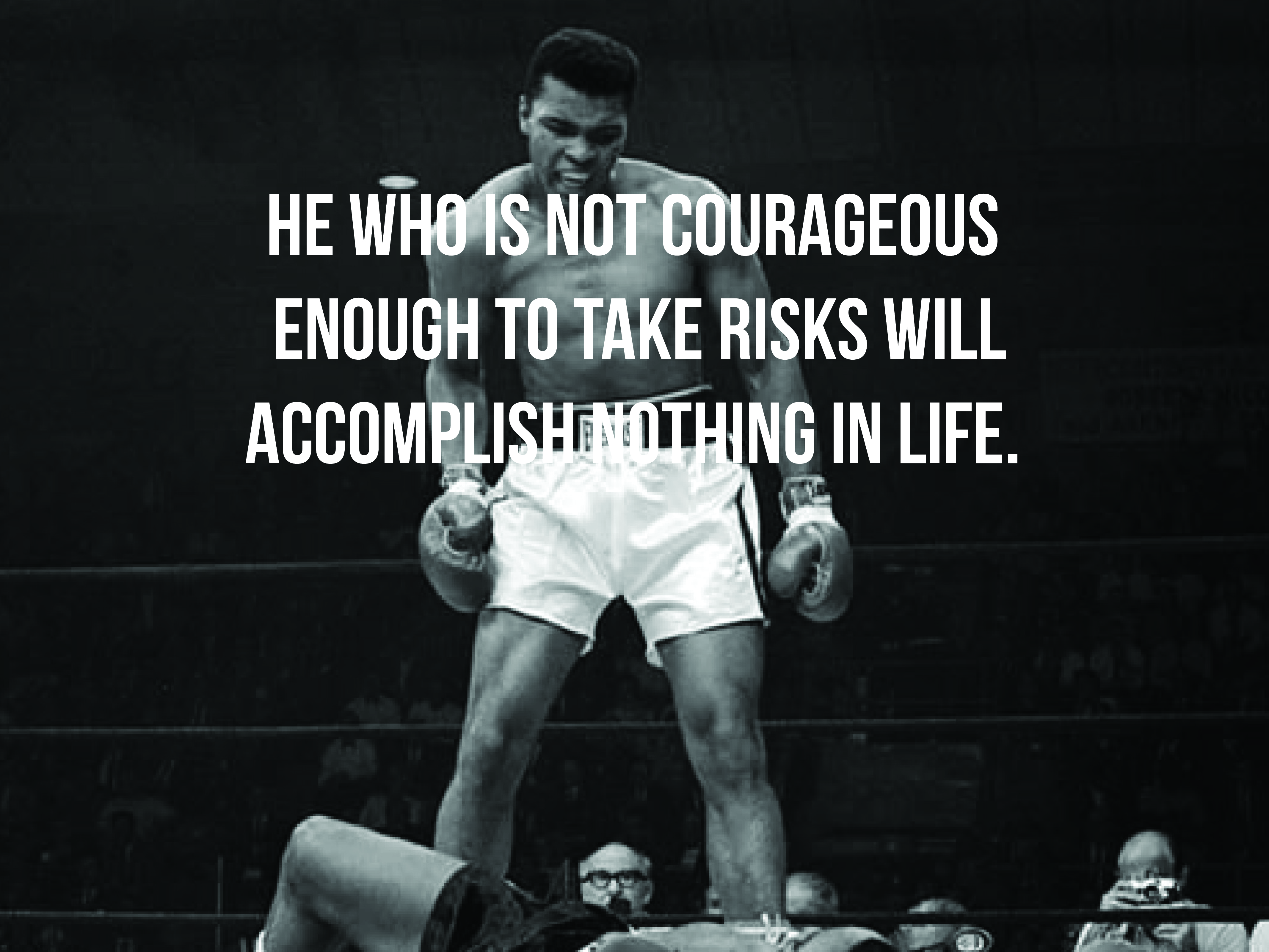 Ali's quote on a desktop format